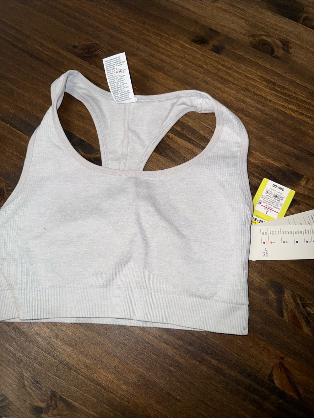 all in motion Light Gray Seamless Racerback Sports Bra